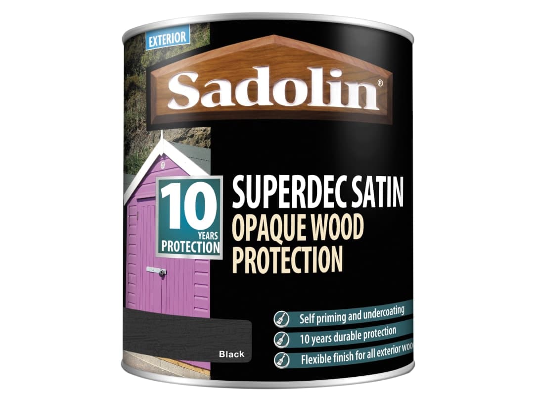Sadolin Superdec Satin Black 1L 5028828