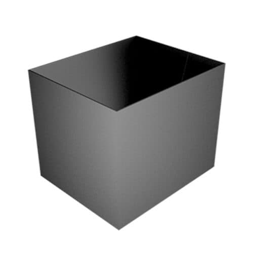 Aluminium Round Swaged Juno Hopper - 63mm PPC Finish Black (9005 Matt)