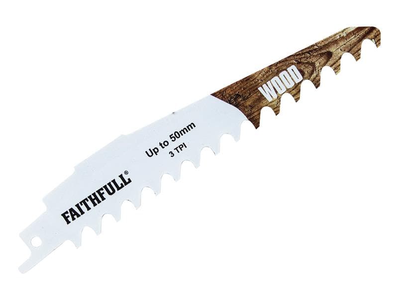 Faithfull FAISBS950HM S950Hm Wood Carbide Sabre Saw Blade 152Mm X 3 Tpi