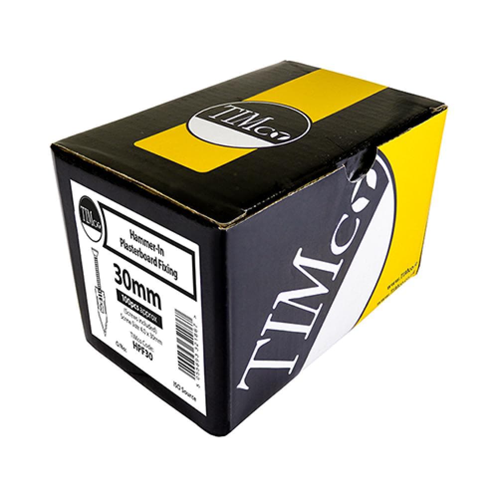 Timco HPF30 Hammer-In Fixings - Pz - Yellow 4 X 30Mm Box 100