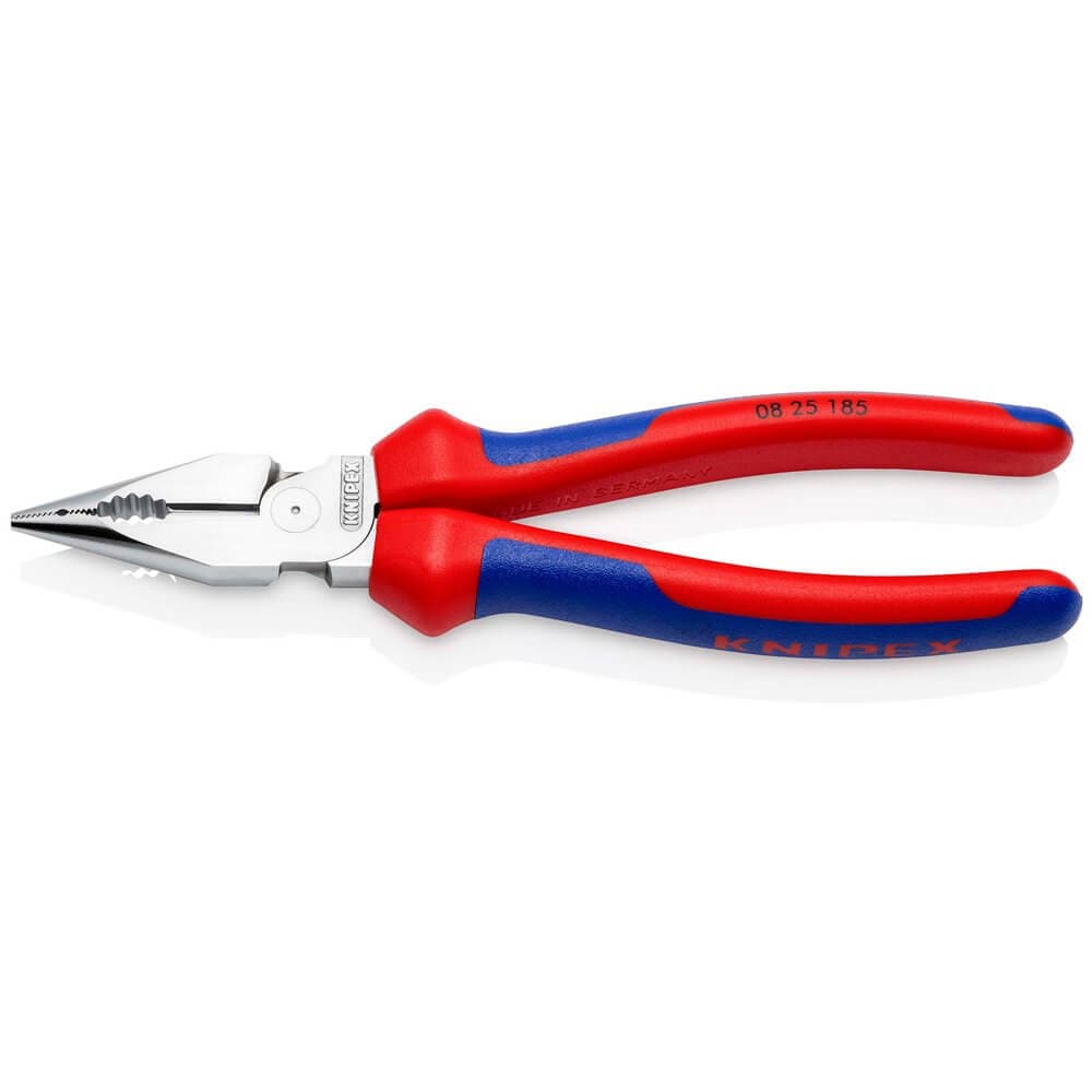 Draper Knipex 08 25 185 Sb Needle-Nose Combination Pliers With Multi-Component Grips Chrome-Plated 185Mm each 1 13181