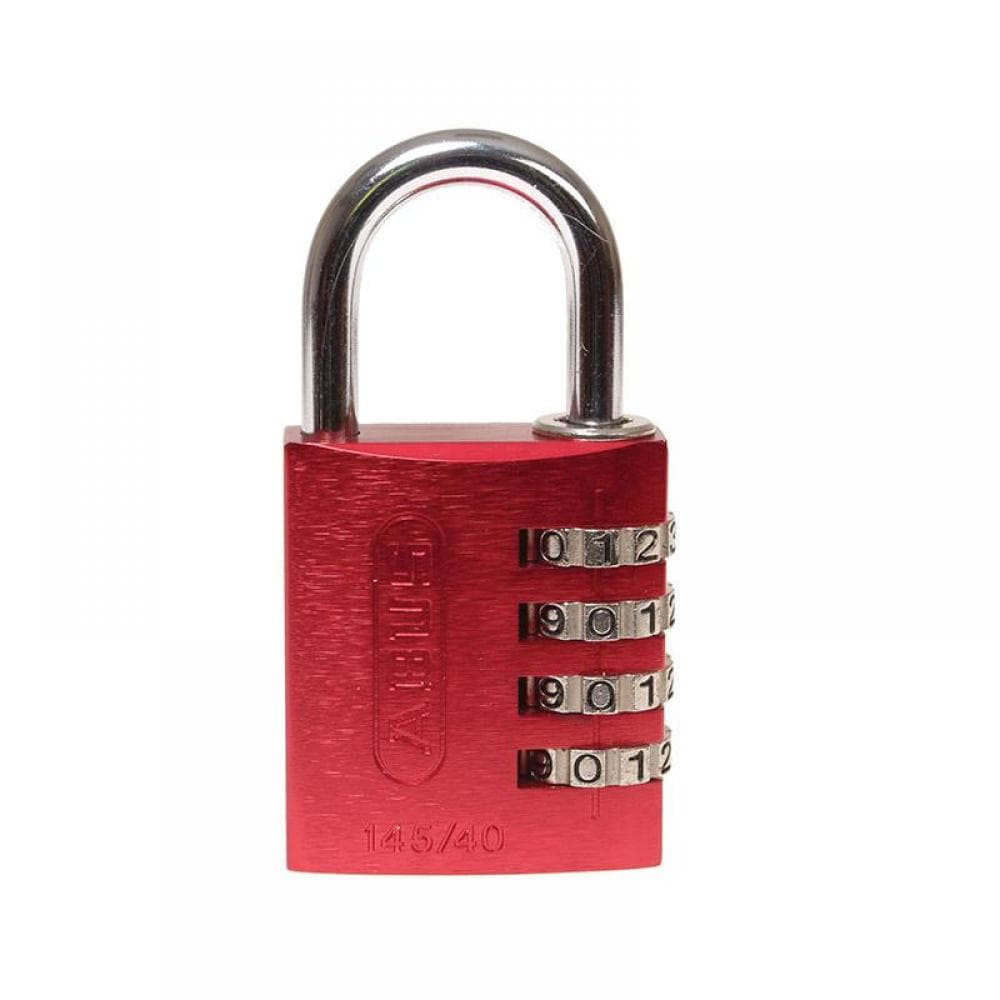 Abus Mechanical 48829 145/40 40Mm Aluminium Combination Padlock Red 48829