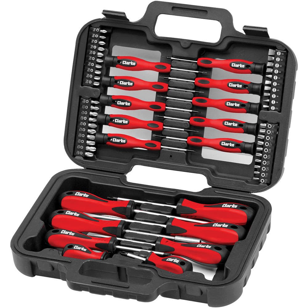 Clarke 1801924 Cht924 58Pc Screwdriver & Bit Set