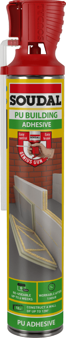 Soudal Genius Gun Pu Building Adhesive Champagne 750Ml 128404