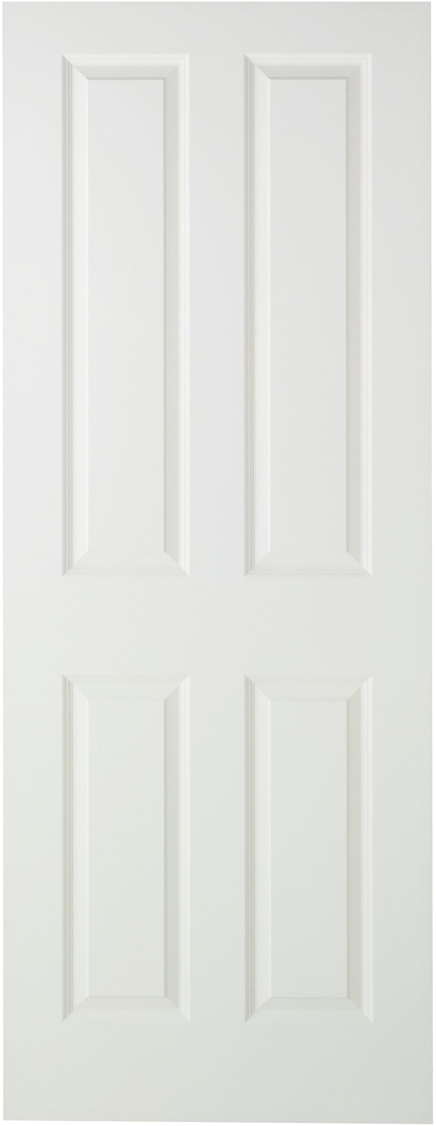 Premdor Ltd White Timber 4 Panel Smooth Moulded FD30 Door, Size: 1981x686x44mm