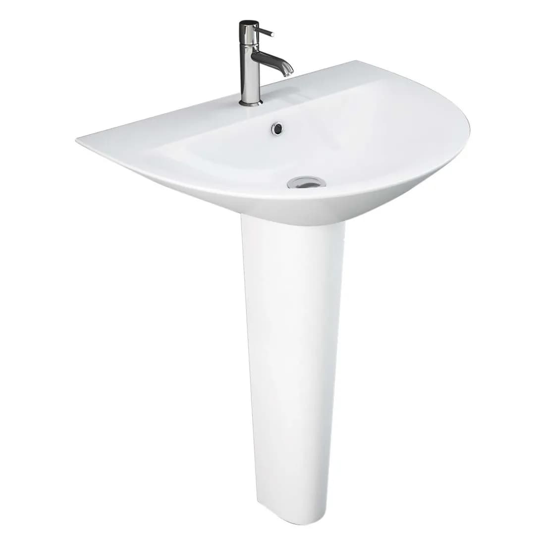 Rak Morning Basin 550Mm 1 Tap Hole White