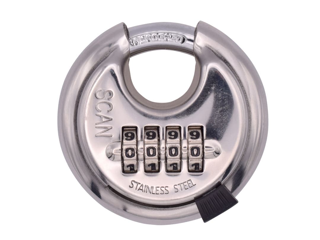 Scan Stainless Steel Disk Type Combination Padlock 70mm XA115