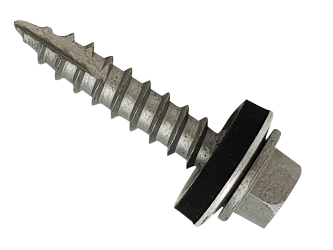 ForgeFix TechFast Metal Roofing to Timber Hex Screw T17 Gash Point 6.3 x 100mm Box 100 TFHW16GP63100