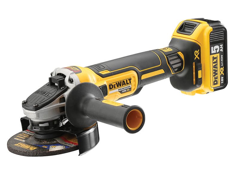 Dewalt DCG405P2-GB Dcg405P2 Xr Brushless Grinder 125Mm 18V 2 X 5.0Ah Li-Ion