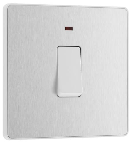 Screwless Flatplate Polished Chrome Single Square Front Plate FPCEMS1-01
