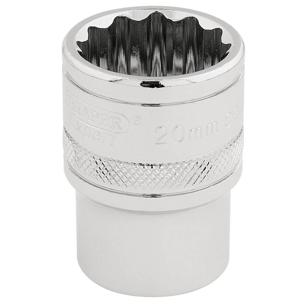 Draper Expert 33289 Hi-Torq® 12 Point Socket 1/2in Sq. Dr. 20Mm each