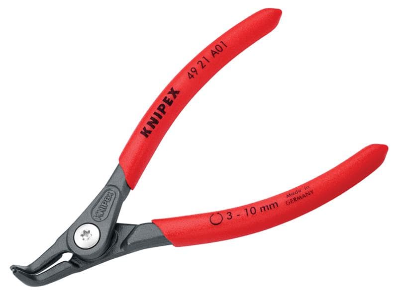 Knipex 49 21 A01 SB Precision Circlip Pliers External 90° Bent Tip 3-10Mm A01