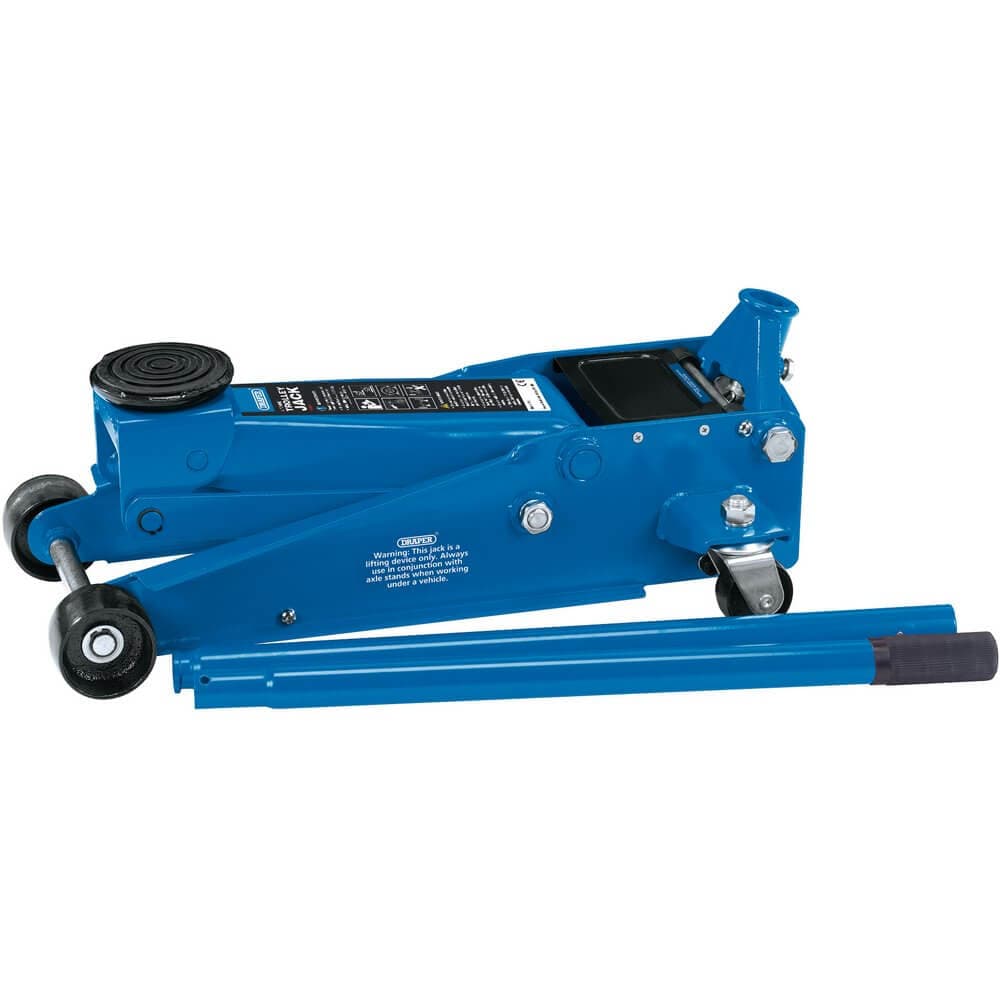 Draper 16407 Heavy Duty Trolley Jack With Twin Pistons 3 Tonne each
