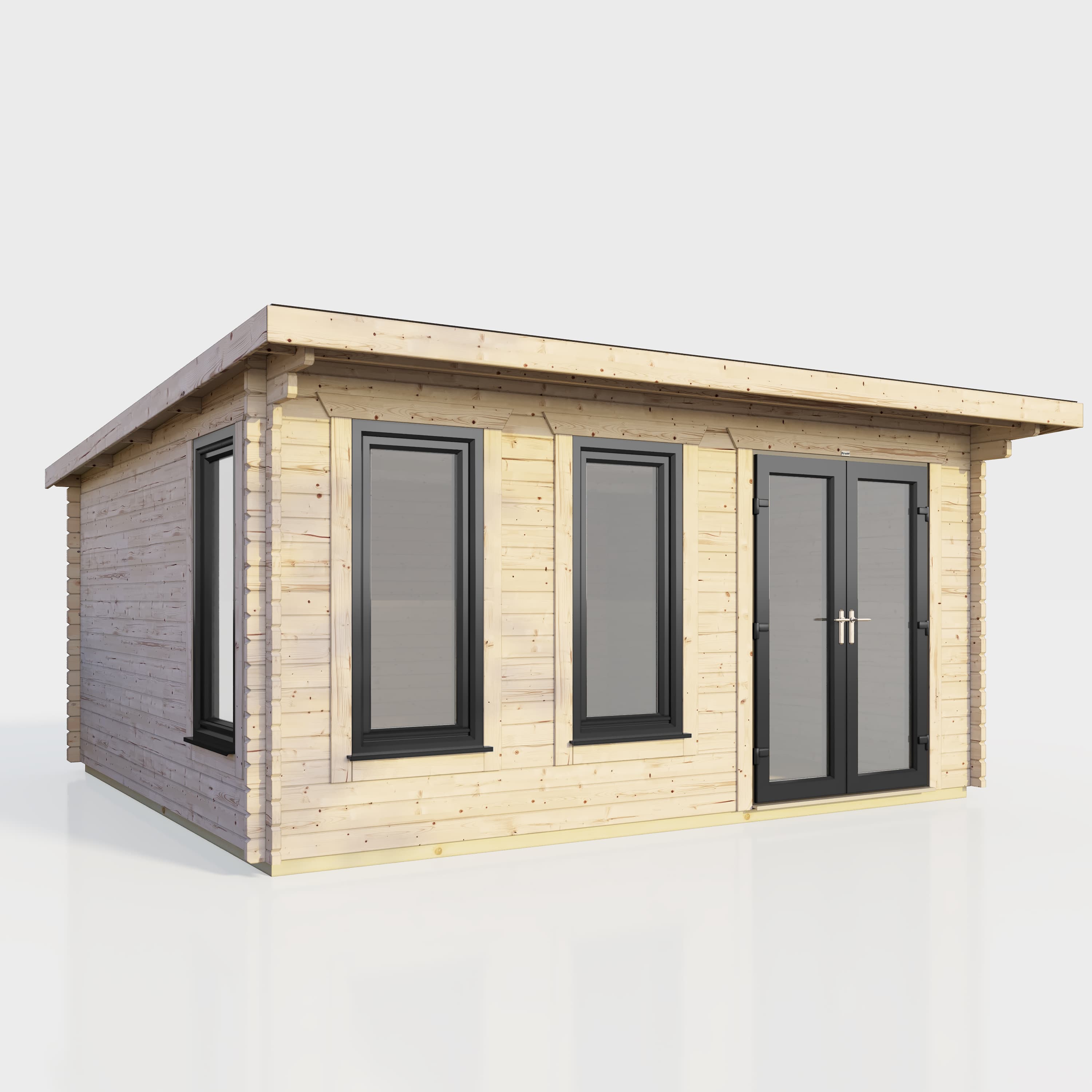 Powersheds 16 x 12 Power Pent Log Cabin Right Doors
