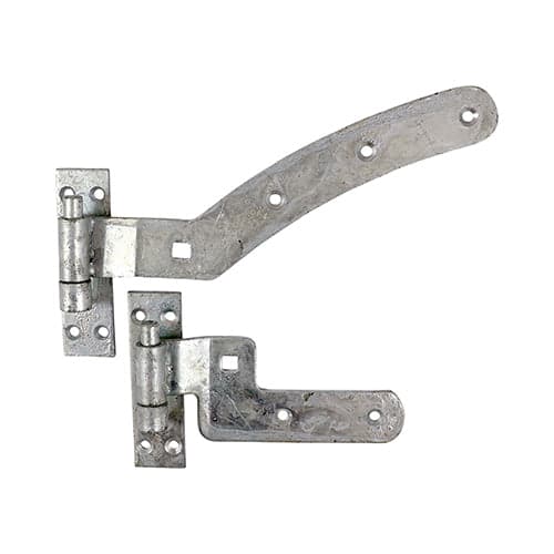 Curved Rail Hinge Set – Left Hand – Hot-Dipped Galvanised – Pair