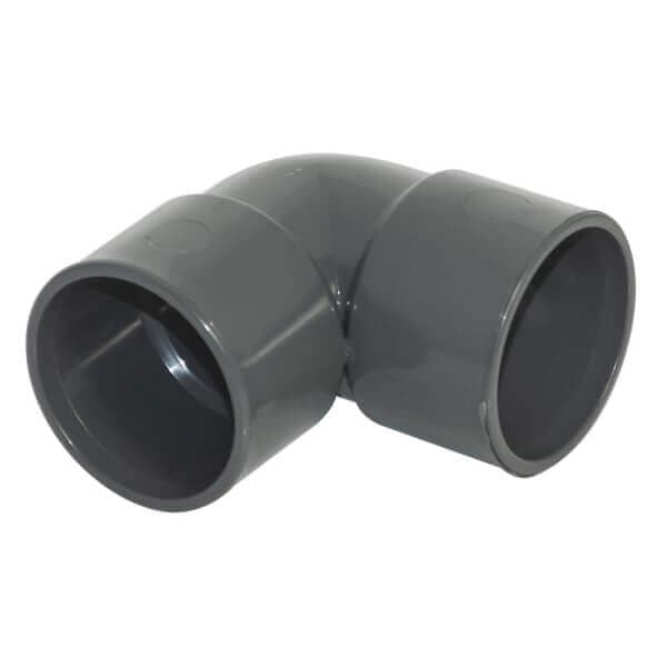 FloPlast Solvent Weld Waste Bend Knuckle - 90 Degree x 32mm Anthracite Grey