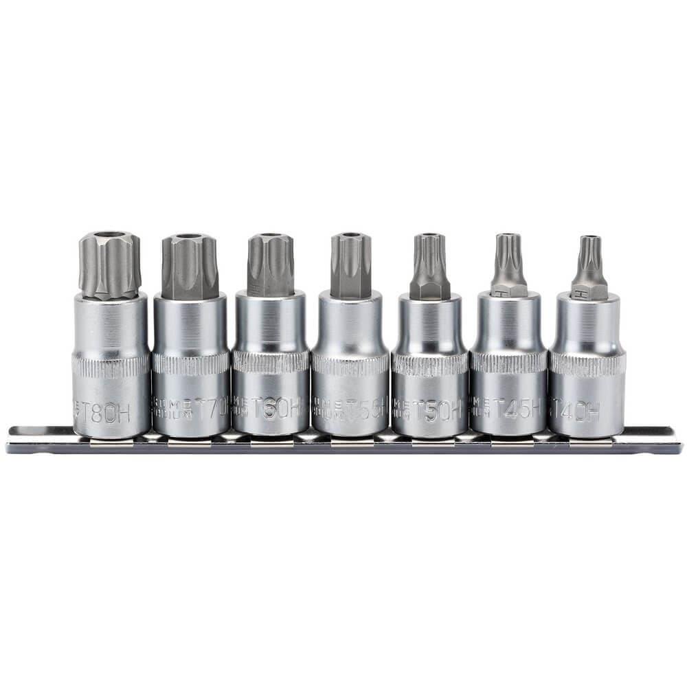 Draper Expert 16334 Draper Tx-Star® Security Socket Bit Set 1/2in Sq. Dr. 55Mm (7 Piece) per set