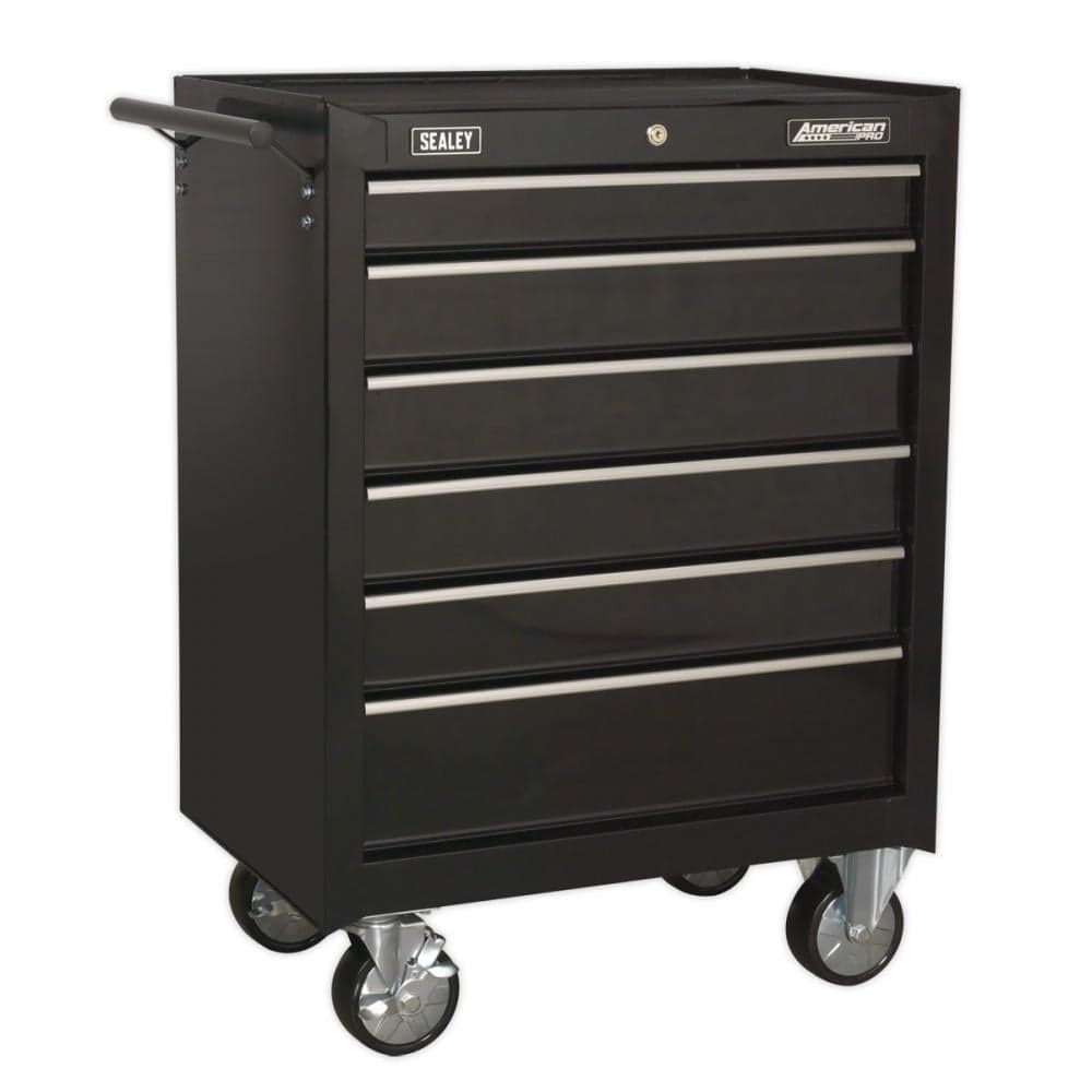 Sealey AP226B Rollcab 6 Drawer With Ball-Bearing Slides - Black