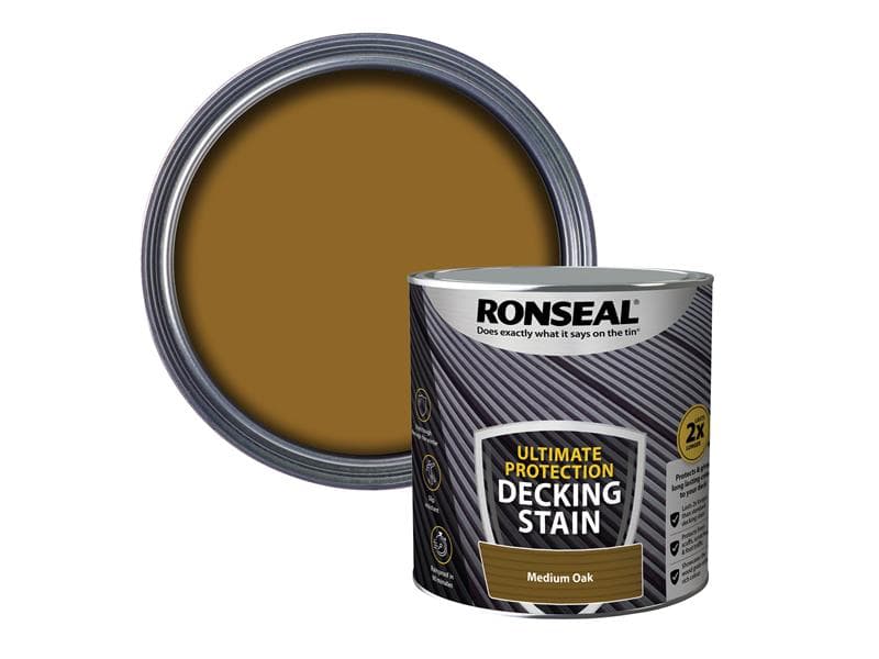 Ronseal 39114 Ultimate Protection Decking Stain Medium Oak 2.5 Litre
