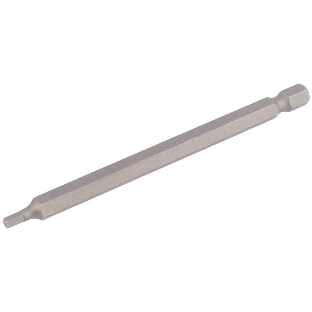Draper 64372 Hexagonal Insert Bit 3Mm 1/4in Hex 100Mm Long (Pack Of 1) each