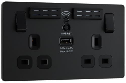 Nexus Metal Black Nickel Quadruple Rectangular Front Plate NBNEMR4-01