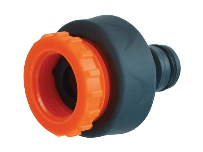 Faithfull YM5812E Plastic Tap Hose Connector 1/2 & 3/4In