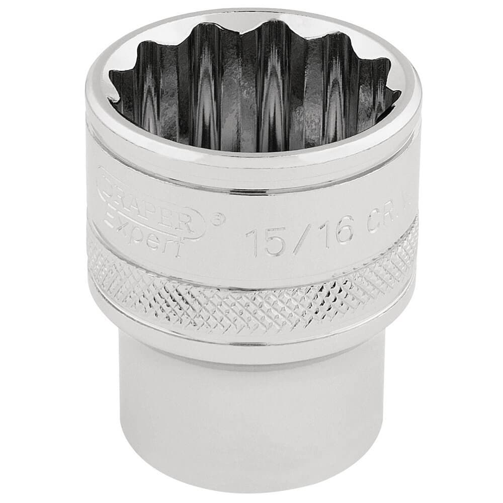Draper Expert 33724 Hi-Torq® 12 Point Socket 1/2in Sq. Dr. 15/16in each