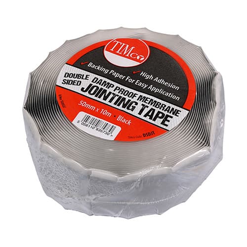 Timco DSDJT Double Sided Damp Proof Membrane Jointing Tape 10M X 50Mm Roll 1