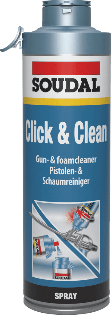 Soudal Gun & Foam Cleaner - Click & Fix Clear 500Ml 102080
