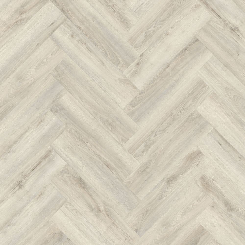 Elka Beige Herringbone Unizip PVC Kentucky Oak Flooring - 83233