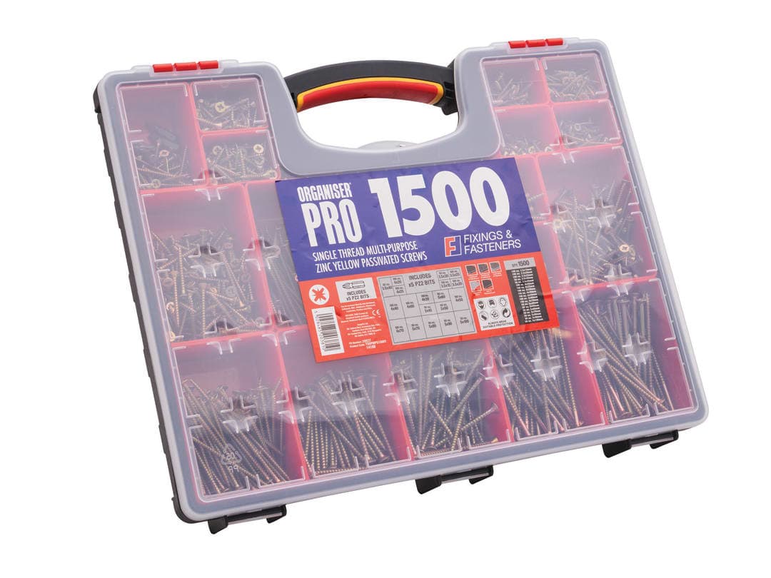 ForgeFix Multi-Purpose Screw Organiser Set, 1500 Piece OPMPS1500Y