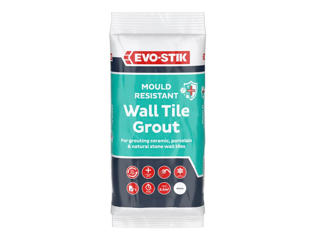 EVO-STIK Mould Resistant Wall Tile Grout White 500g 30812722