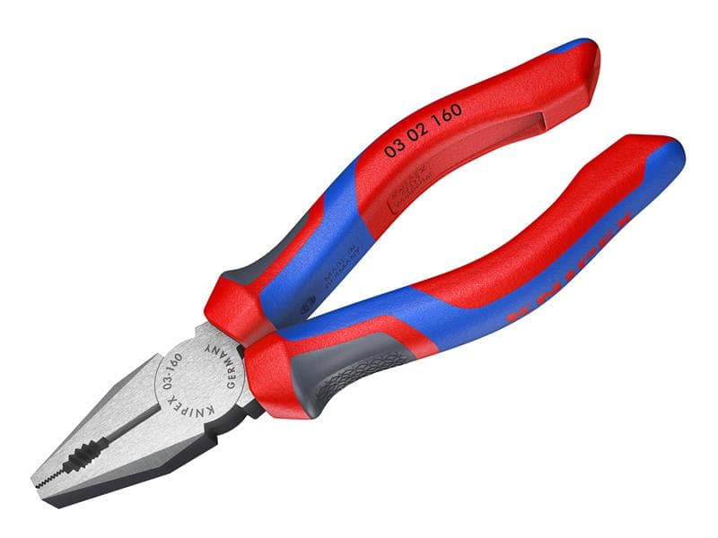 Knipex 03 02 160 SB Combination Pliers Multi-Component Grip 160Mm