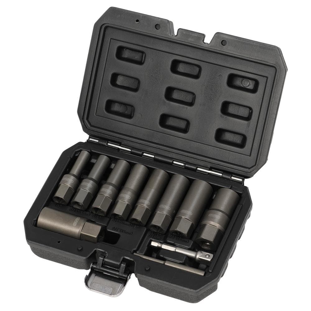 Spiral Type Deep Bolt Extractor Set 3/8in Sq. Dr. (11 Piece) 28197
