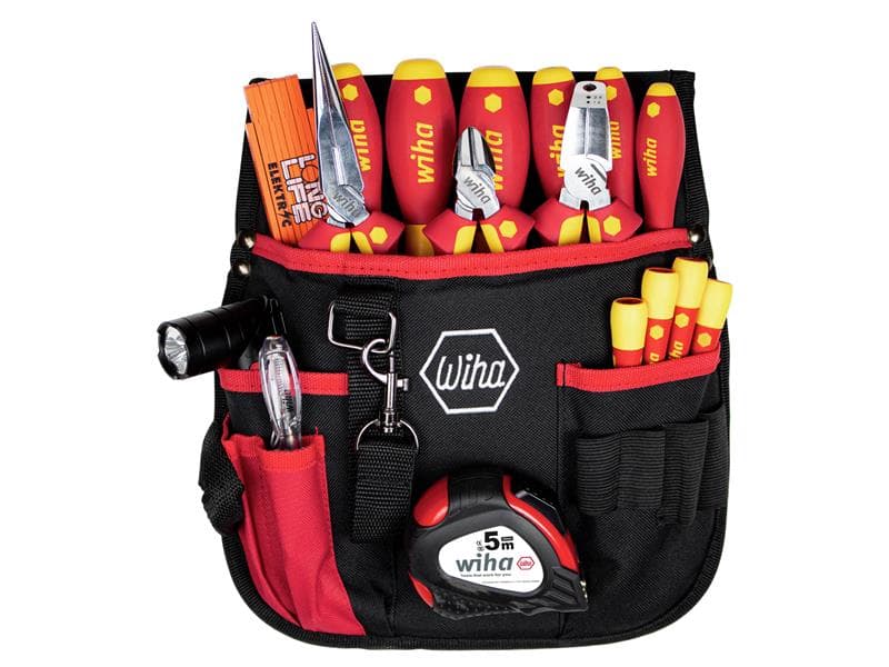 Wiha 44574 Electrician Tool Set 18 Piece (Inc. Belt Pouch)