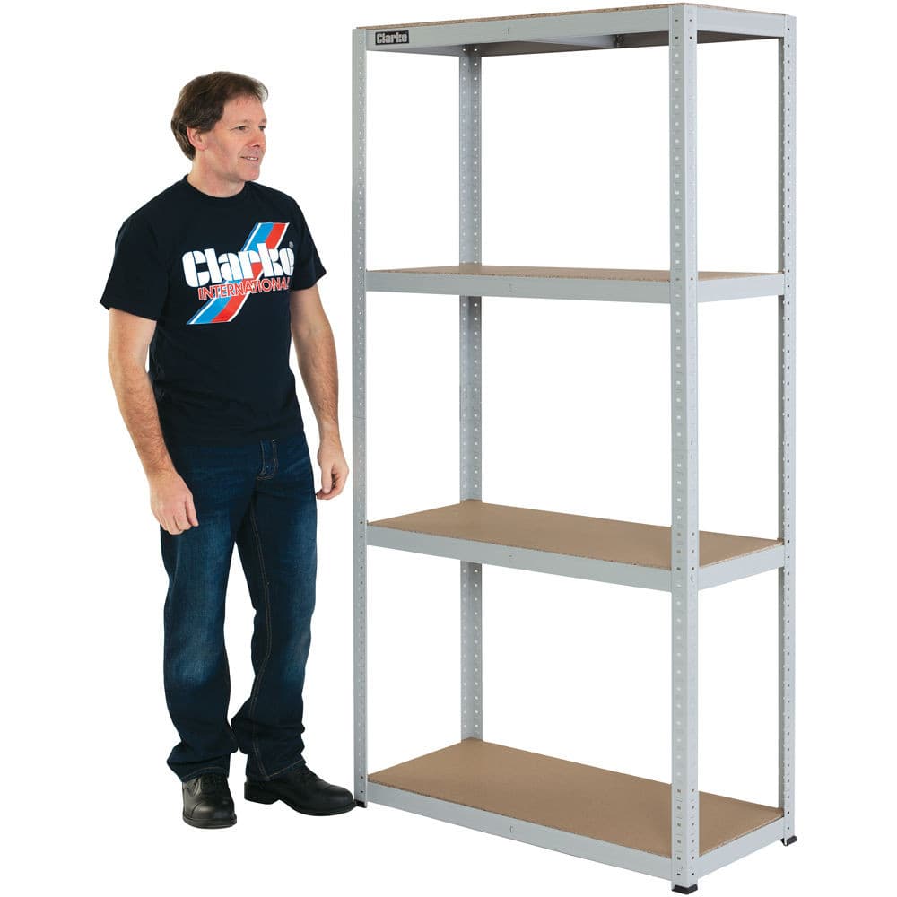 Clarke 6600756 Csm4200/40Lg Heavy Duty 200 Boltless Shelving (Light Grey)