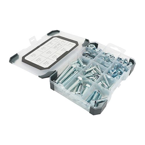 Timco TRAY620 Mixed Tray - Set Screws Nuts Washers - Zinc 199Pcs Tray 199
