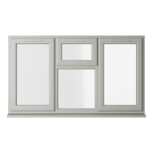 Crystal Triple Glazed uPVC Window Agate/White Left & Right Hung 1770mm x 965mm Clear