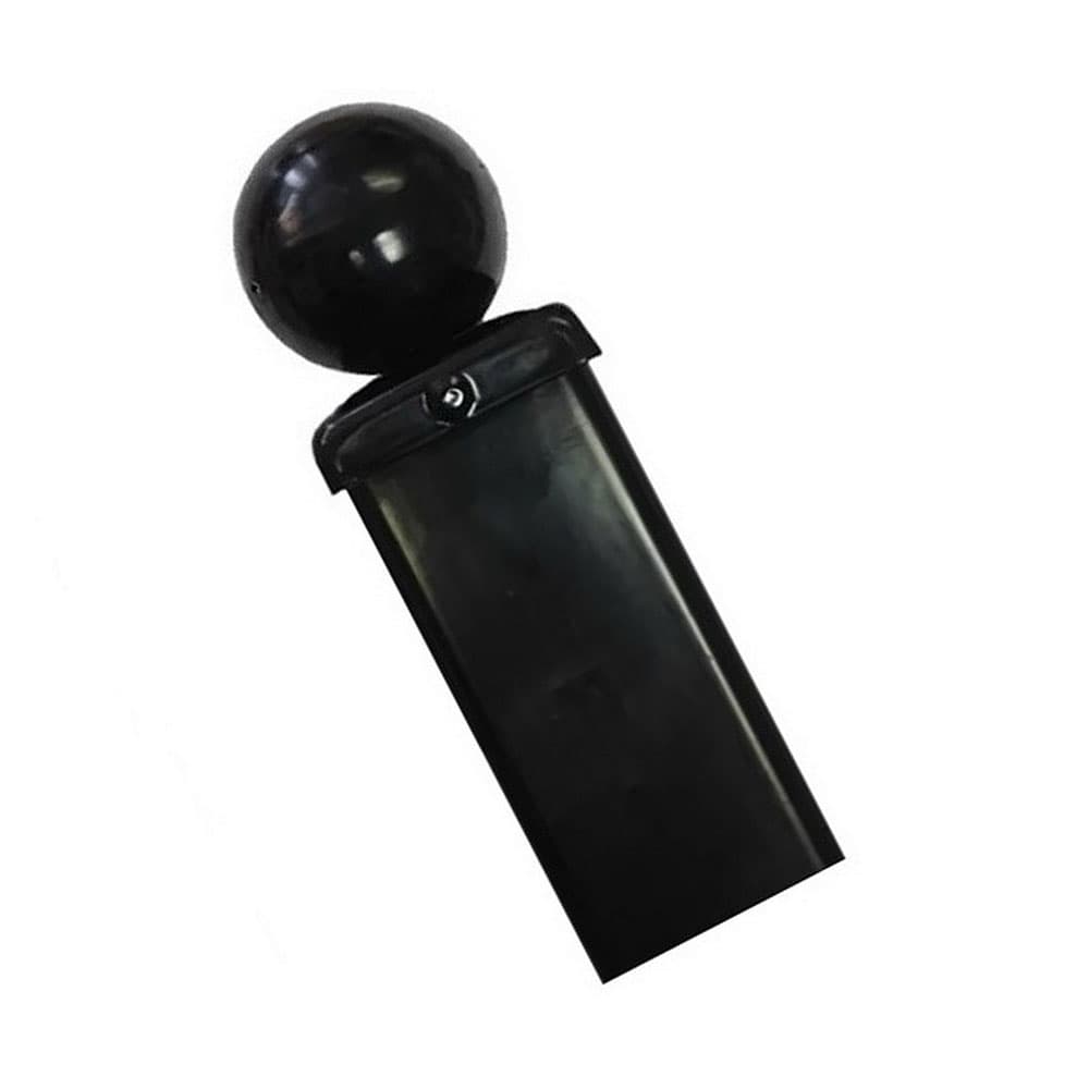 Burbage Universal Blank Ball Top Metal Post 50mm Square x 1400mm Long Concrete-in Zinc & Powder BP50X1400BZP