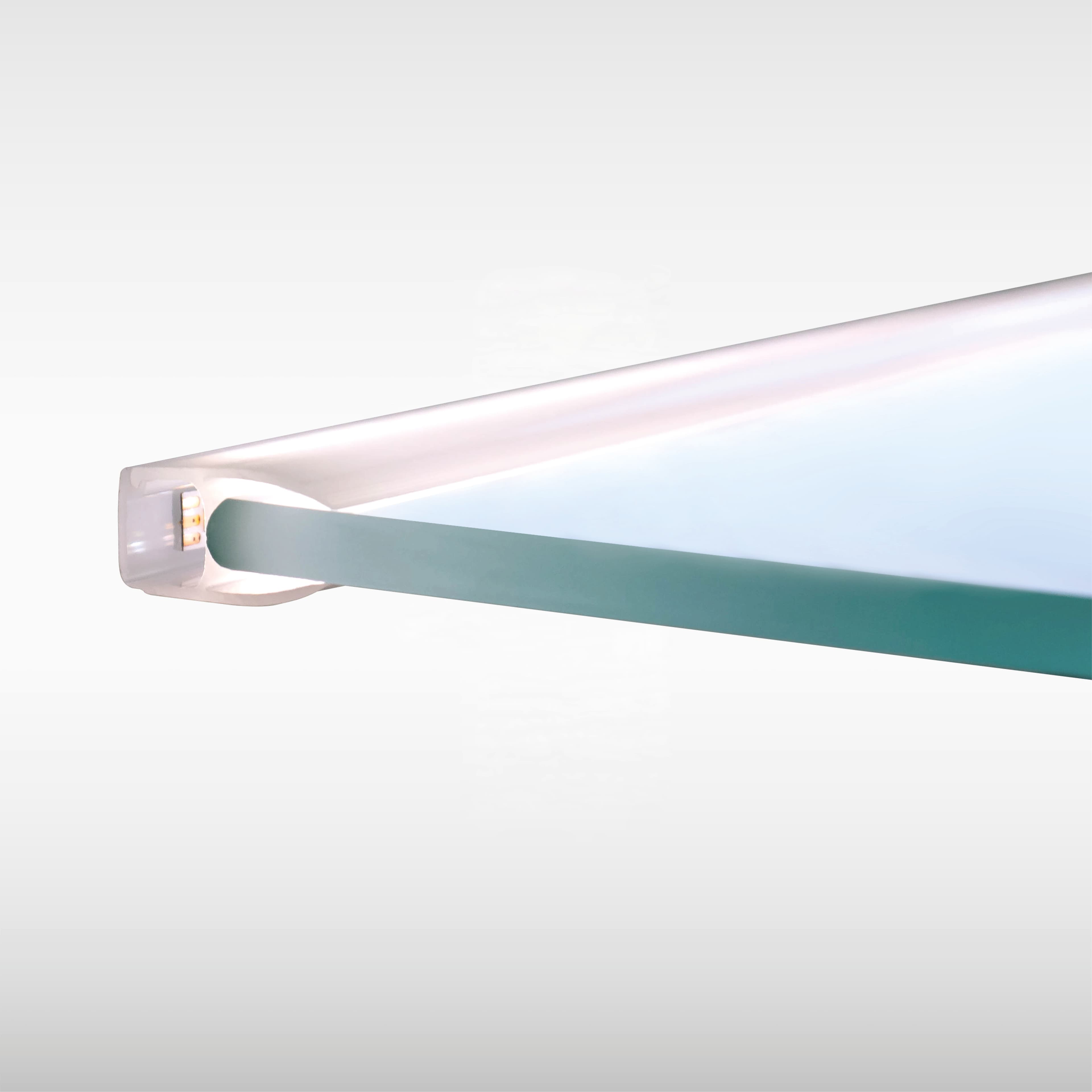Sensio Natural White Plastic Glow Illuminated Glass Shelf Clip, 500mm