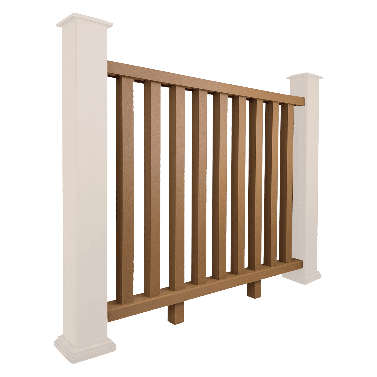 Dino Decking Teak Composite Balustrade Railing - Amber 1.2m