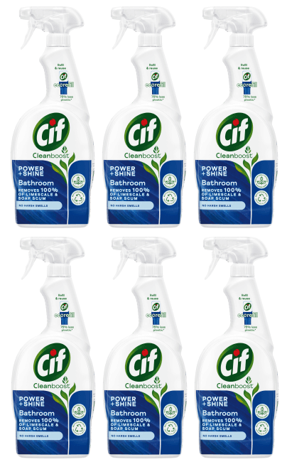 6 X Cif Power & Shine Bathroom 700ML