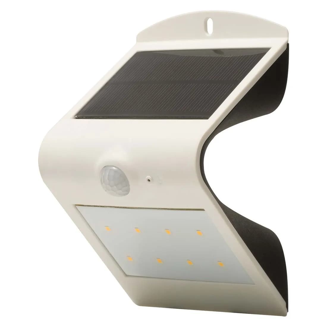 Luceco White Solar Guardian Wall Light With Pir Ip44