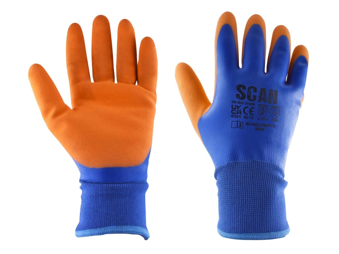 Scan Thermal Waterproof Latex Coated Gloves - XXL (Size 11) W2101