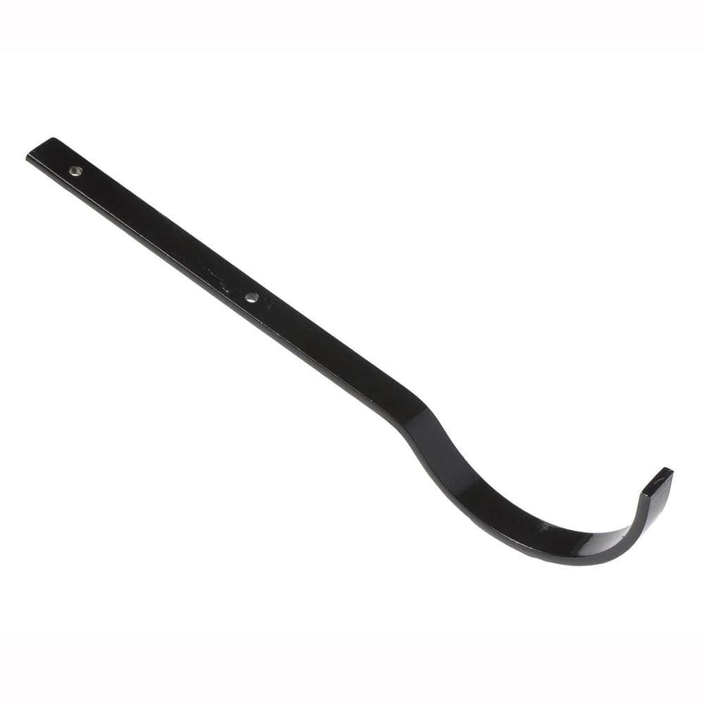 Hargreaves Premier Cast Iron Half Round Gutter Top Rafter Bracket - 115mm Galvanised Black Painted