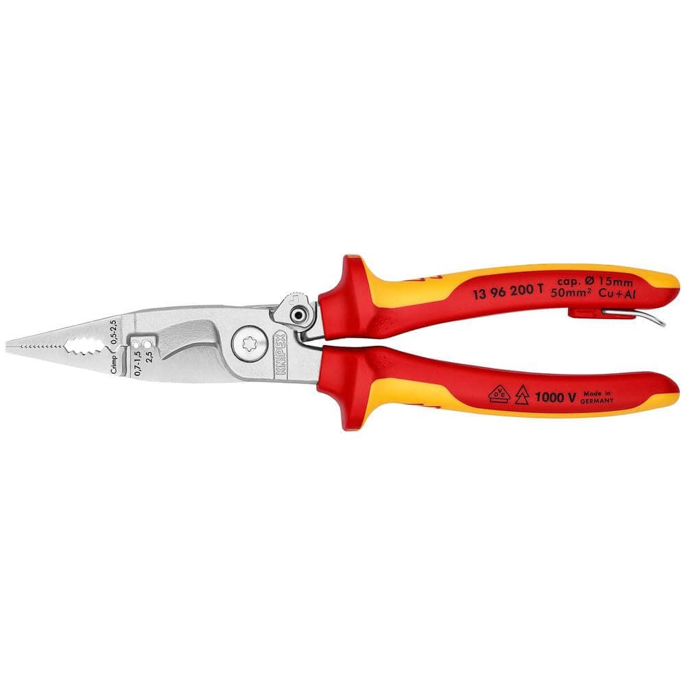 Knipex 13 96 200 T Bk Vde Pliers For Electrical Installation 200Mm Pk 1 25221
