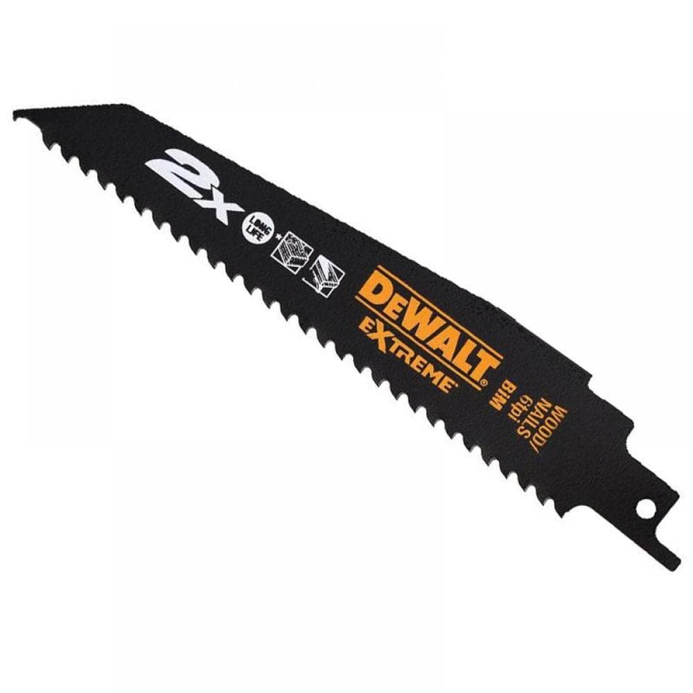 Dewalt DT2307L-QZ 2X Life Wood & Nail Reciprocating Blade 228Mm X 6 Tpi Pack Of 5