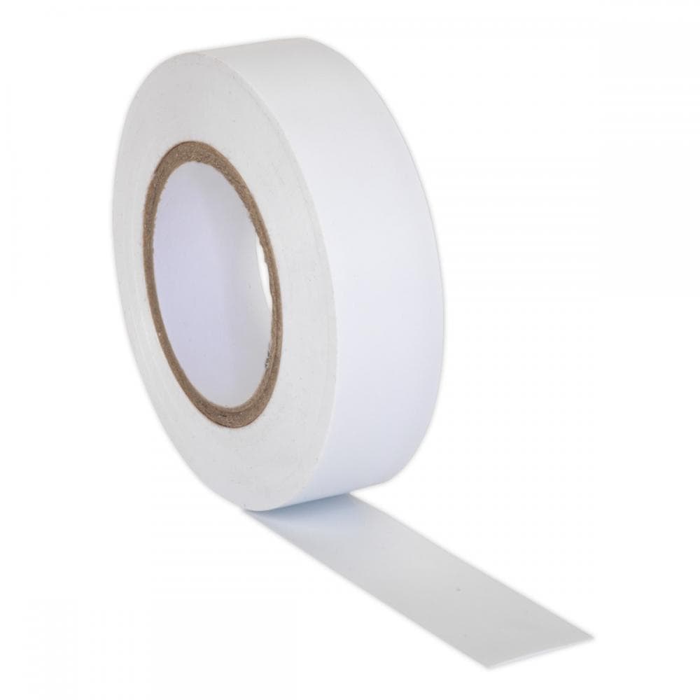 Sealey ITWHT10 Pvc Insulating Tape 19Mm X 20M White Pack Of 10