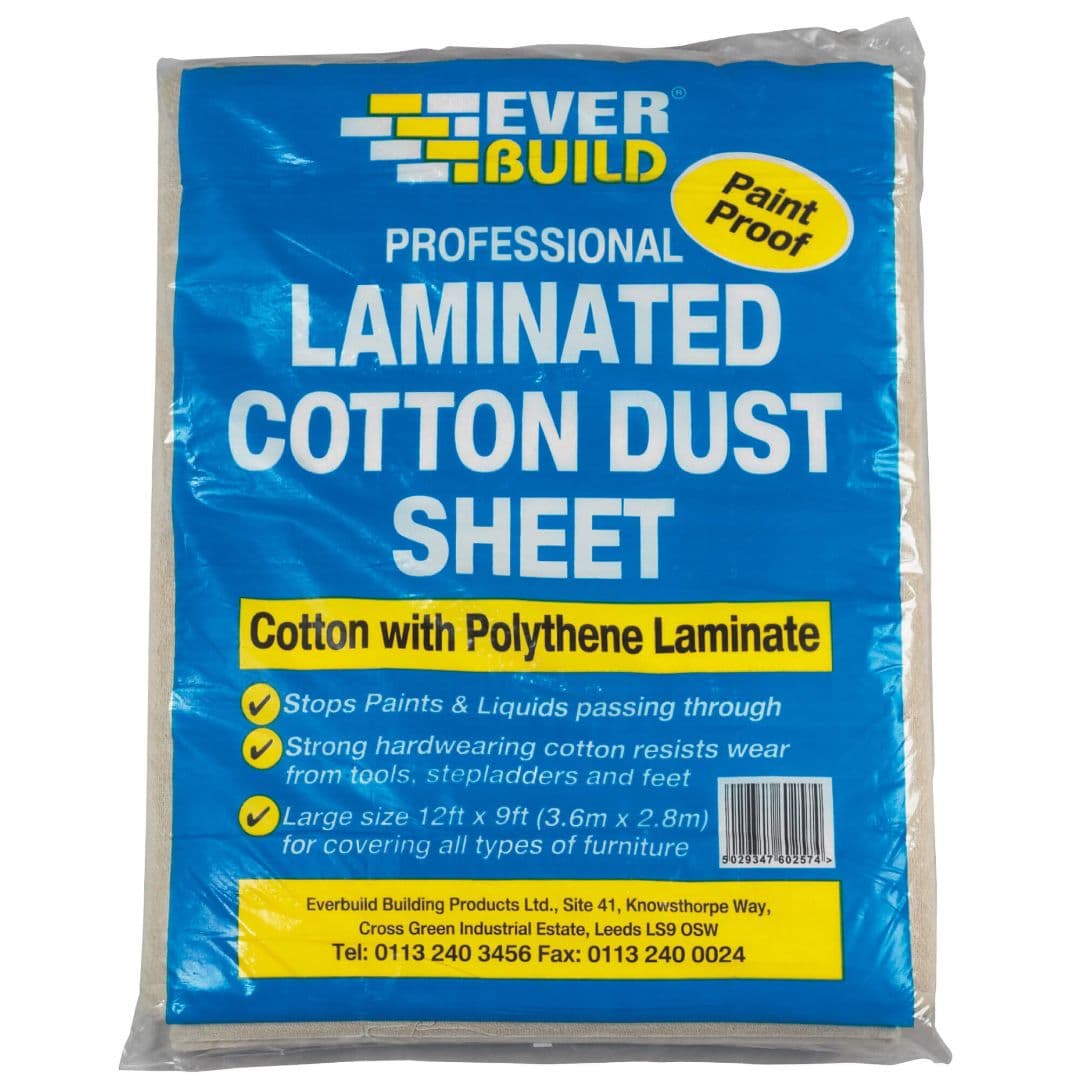 Everbuild Laminated Cotton Dust Sheet 12 X 9 Bale