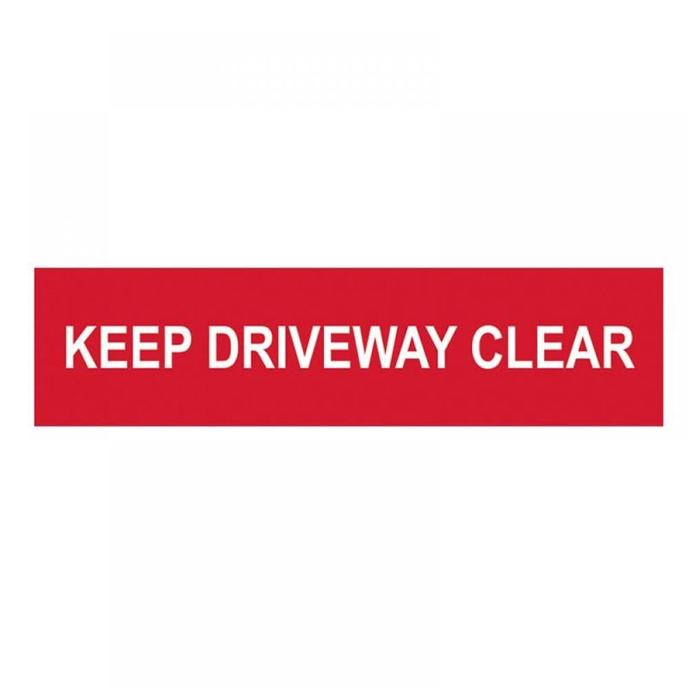 Scan 5252 Keep Driveway Clear - Pvc Sign 200 X 50Mm